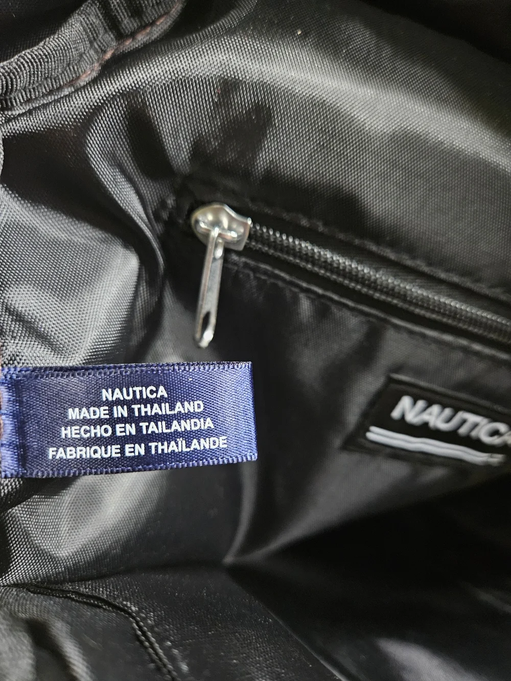 Nautica Men’s Brown Backpack with Light Blue Accents